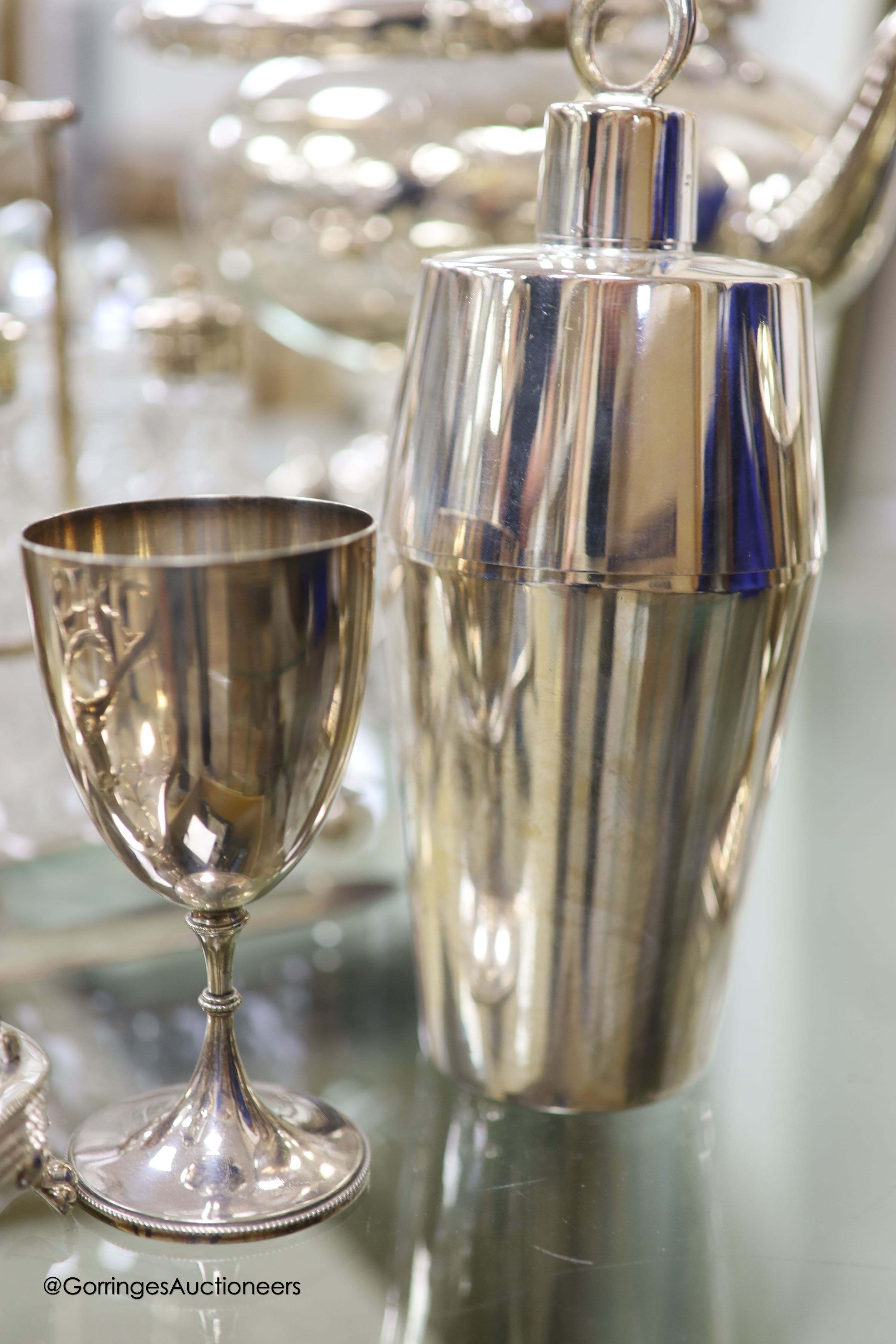 A quantity of various plated wares